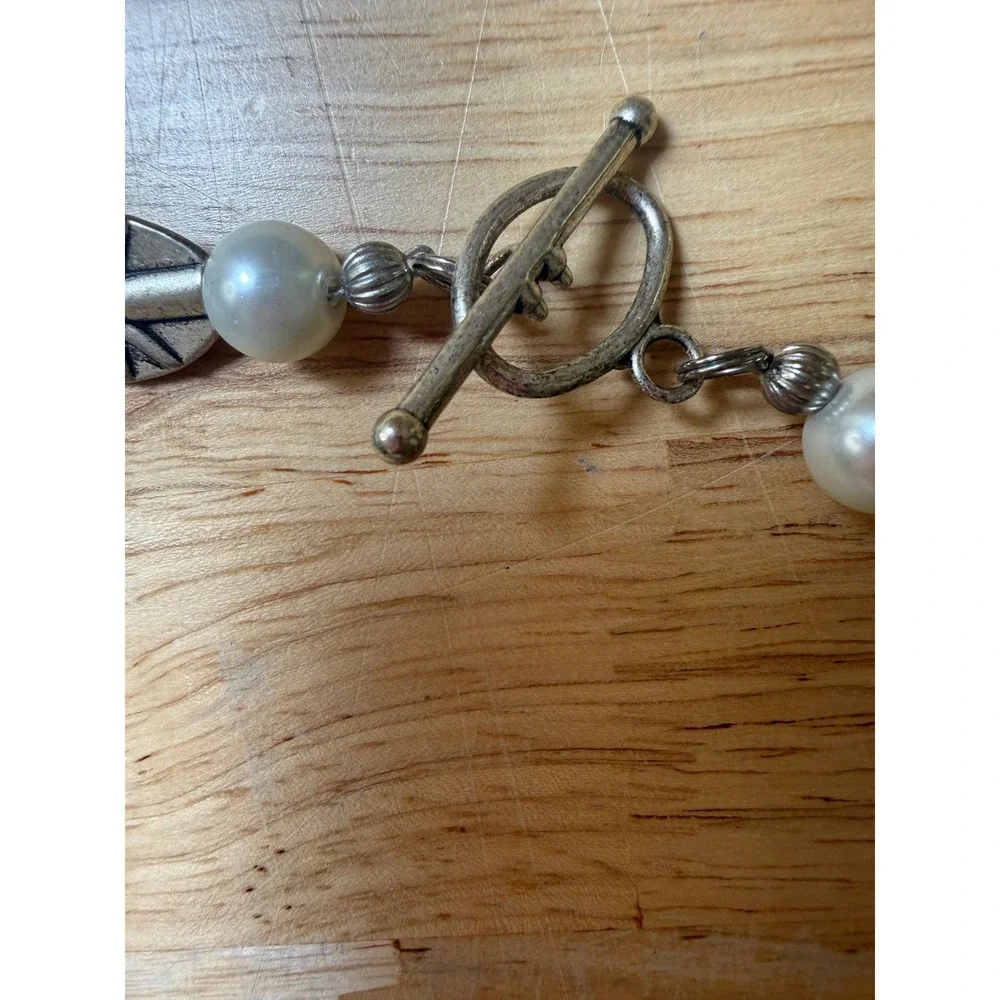 Boho Chunky Stone Faux‎ Pearl Southwestern Toggle Necklace Unbranded